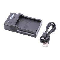 vhbw Chargeur USB de batterie compatible avec Samsung BP-1310, BP1310, ED-BP1310 batterie appareil photo digital, DSLR, action cam