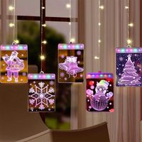 LED Guirlandes Lumineuses USB, Décoration de Noël 3D, Lumières décoratives de fête, Lumières décoratives de Noël,1.5m - Lumière