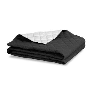 JETÉE DE LIT - BOUTIS Medicline couvre-lit, réversible, matelassé, noir et blanc, 200x220 cm