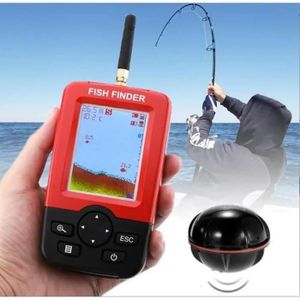 SONDEUR PECHE Détecteur de poisson de profondeur Portable intelligent avec capteur de Sonar sans fil 100 M sondeur pour la pêche en mer de lac leu