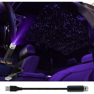 200pcs 0.75 2M - Plafonnier LED pour intérieur de voiture, ciel étoilé,  fibre optique, lumière scintillante, - Cdiscount Maison