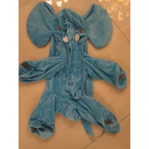 PELUCHE Bleu - 40 cm - Peluche en peau d'éléphant géant co