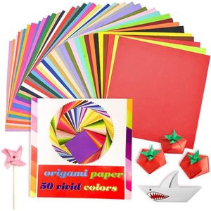 PAPIER À PLIER papier origami, Papier ,100 feuilles 15x15cm feuille de couleur pour Loisirs Créatifs bricolage et création travaux manuels.[Y3533]