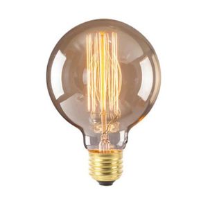ONLT 2 Pack E27 Edison Ampoules /à Incandescence G125 40W 220V Globe Lampe Filament Vintage Blanc Chaud Id/éale pour Nostalgie et Eclairage Antique