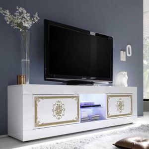 RFIVER Meuble TV avec Support Pivotant Hauteur Reglable pour TVs et Ecrans  LCD LED de 32 a 70 Pouces 3 Etageres TW1002 - Cdiscount Maison