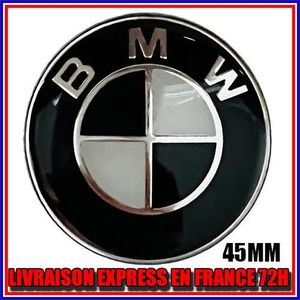 INSIGNE MARQUE AUTO Logo Embleme logo de volant 45mm bmw noir Produit 