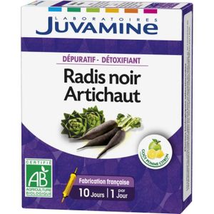 SUBSTITUT DE REPAS Juvamine Dépuratif-Détoxifiant Radis Noir Artichaut 10 ampoules