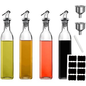 Pulvérisation d'huile,Silver 250ml--Distributeur'huile en verre, bouteille' huile'olive, vinaigre, distributeur de Cruet avec pompe d - Cdiscount Maison