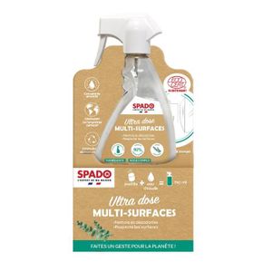 NETTOYAGE MULTI-USAGE SPADO -Nettoyant multisurfaces -Kit recharge Ultra dose -Ecocert -Parfum menthe naturel -1 pastille = 1x750ml  -Fabrication