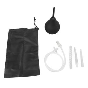 LAIT - LINIMENT Kit d'ampoule de lavement en silicone noir 224ML Douche anale propre avec tuyau et buse remplaçable pour