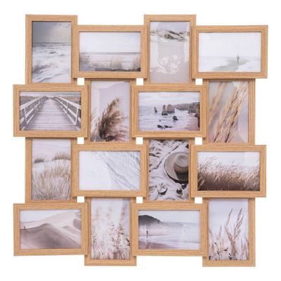 Pêle-Mêle Arthur 8 Photos Bois Et Verre Atmosphera - Cadre Multivues 48x48 Cm