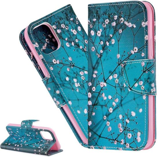 Housse étui Portefeuille Pour Gigaset GS80 - Coque Flip Avec Motif Fleurs, Cuir Artificiel, Neuve