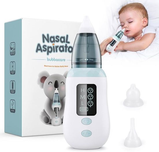 Ouche Bébé électrique, UTOUHE Aspirateur Nasal Pour Bébé, Pipette Nez Bébé Avec 3 Ebouts En