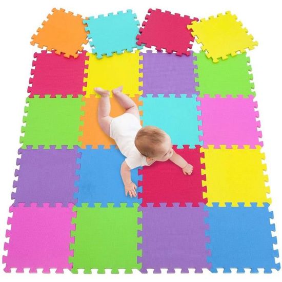 AST 24PCS Puzzle de Tapis pour Enfant en Couleur imbriqués Tapis d'Activité