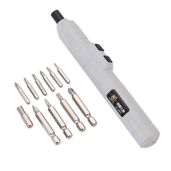 16 Pièces Embouts Visseuse Aimantés 1/4" Avec Mini-Cliquet - Acier Carbone & Chrome Vanadium, Argent