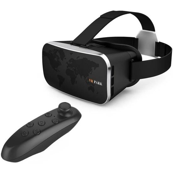 VR PARK-V3 Réalité Virtuelle 3D Lunettes vidéo Casque avec 90 degrés Angle de vue de 4,7 à 6,0 pouces Smartphones avec télécommande