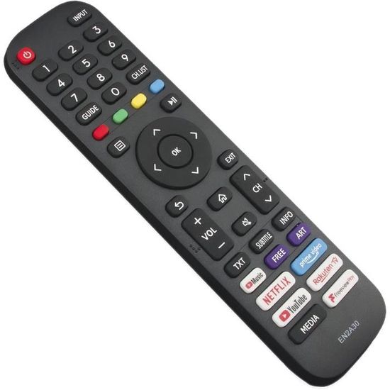 Télécommande De Remplacement Pour Téléviseurs Hisense 43A7100FTUK Et 43A7120F - Modèle EN2G30H - Neuf Sous Emballage