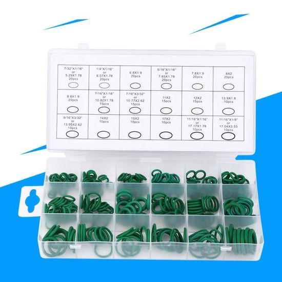 Kit De 225 Joints Toriques (O-Rings) En Caoutchouc NBR - Tailles 3 à 22 Mm - Neuf
