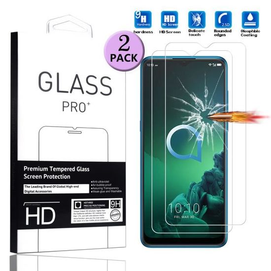 1 Film Vitre Verre Trempé de protection d'écran pour Alcatel
