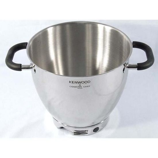 Bol Inox Kenwood 6.7L Pour Cooking Chef KM96 - Poignées Froides, Lavable Lave-vaisselle | Compatible KM070 Uniquement