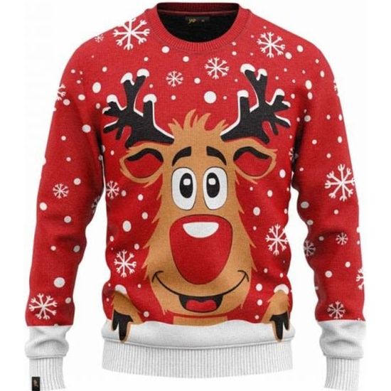 Petite jupe sapin de Noël Rudolph le renne au nez rouge