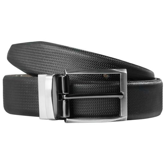 Ceinture Cowboy En Cuir Véritable Pour Homme - Boucle Métal Vintage - Taille 120/130 Cm - Noir