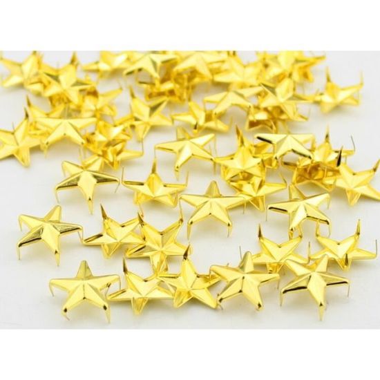 Lot De 50 Rivets En Étoile, Clous Décoratifs Bronze Pour Artisanat Du Cuir, Confection De Vêtements Et Vestes