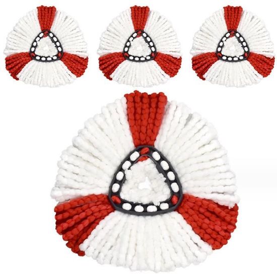 Lot De 2 Têtes De Balai En Coton Twist Lock - Super Absorbantes Pour Nettoyage Sols