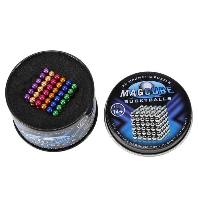5mm 216 billes magnétiques (couleur aléatoire six couleurs 216 + boîte de couleur d'exportation) -
