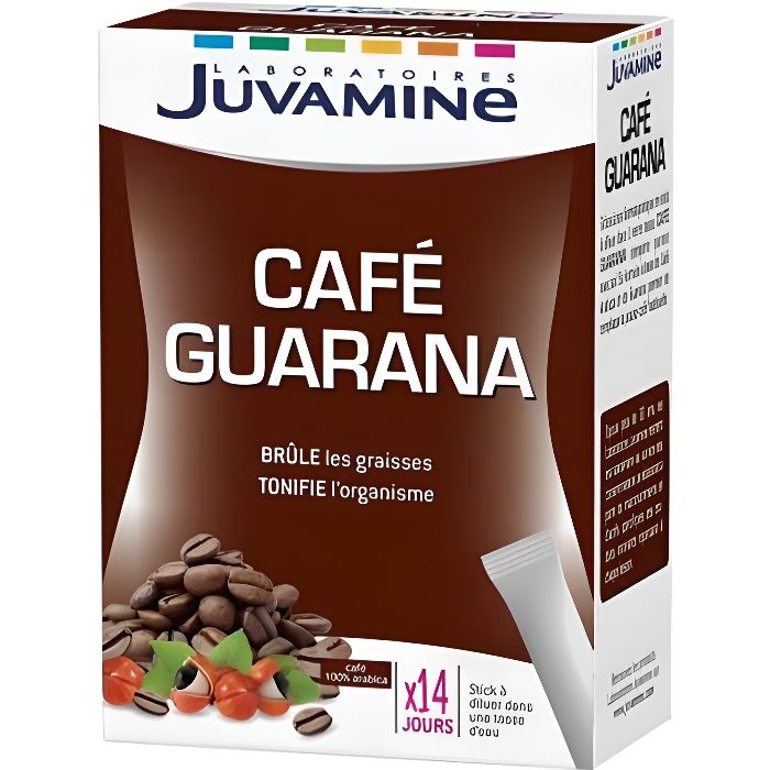 Juvamine Café Guarana Brûle Graisse 14 Sticks
