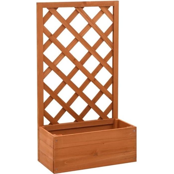 ?NEW©Elégant- Jardinière avec treillis bac à fleurs treillage Pot de fleur Style Modere -Arche pour Rosiers avec Jardinières 7718