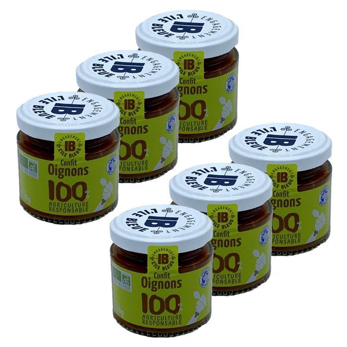 Lot 6x Confit d'oignons BIO - Pot 120g
