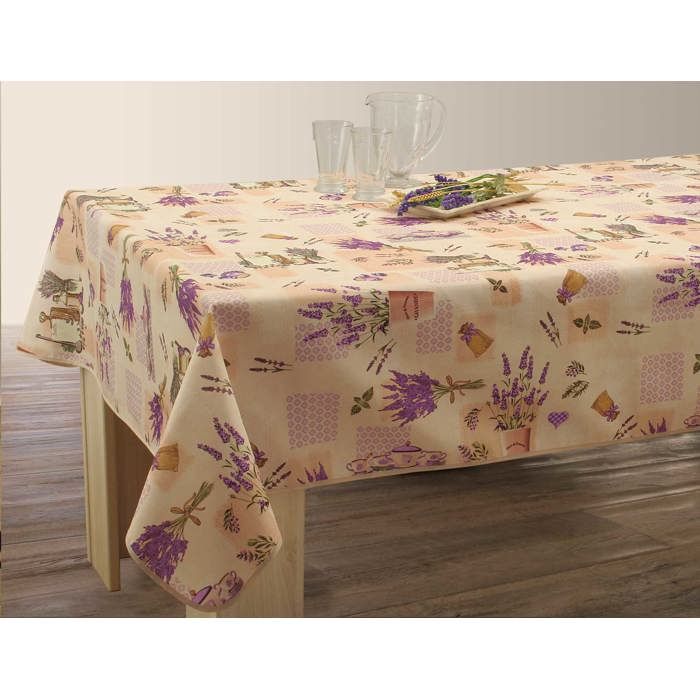 Nappe anti-taches Rectangulaire 150x200 cm - Lavande Naturel