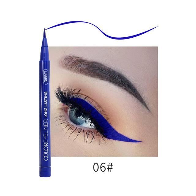 12 couleurs Eyeliner liquide imperméable facile à porter maquillage mat charmant Eye Liner bleu rouge vert blanc or marr GY948