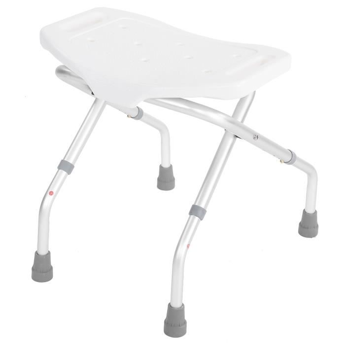 Tabouret de douche pour le bain, siège pliant pour aides au bain avec ventouse fixe antidérapante, chaise de banc de salle de bain