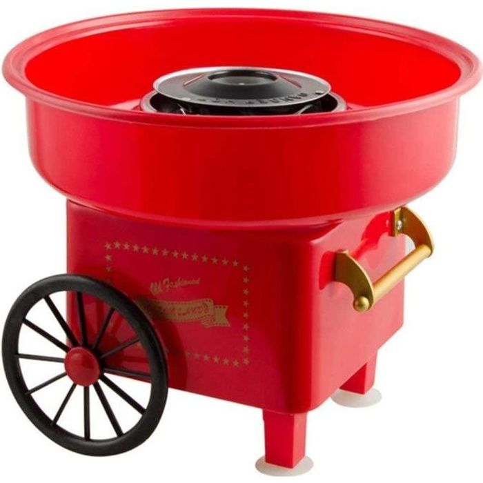 Machine à barbe à papa 500W professionnelle, Appareil Cotton Candy Sucre ou Bonbon, Rouge