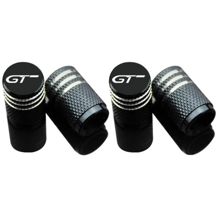 couvre-bouchons de valve de voiture pour peugeot 206 308 5008 108 208 3008 508 408 gt logo, métal 4 pièces