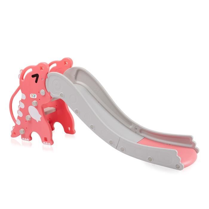 Baby Vivo Toboggan Enfant Aire de jeux - Jeu d'Extérieur et à l’Intérieur - Toboggan pour Jardins Rex en Rouge