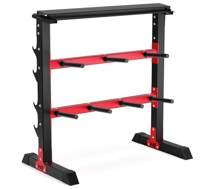 Hop-Sport Support de Barre d'Haltère Support de Poids Disques Rack de Poids d'étagère Disques Haltères, HS-1007A