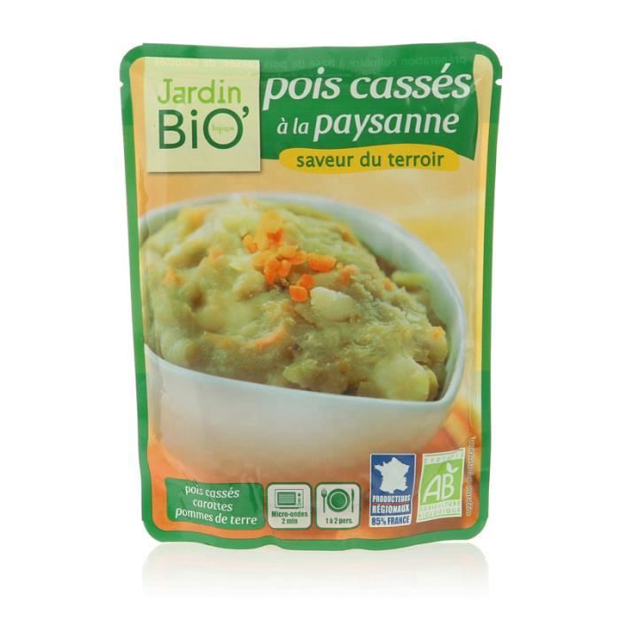 JARDIN BIO Pois cassés à la paysanne bio - 300g
