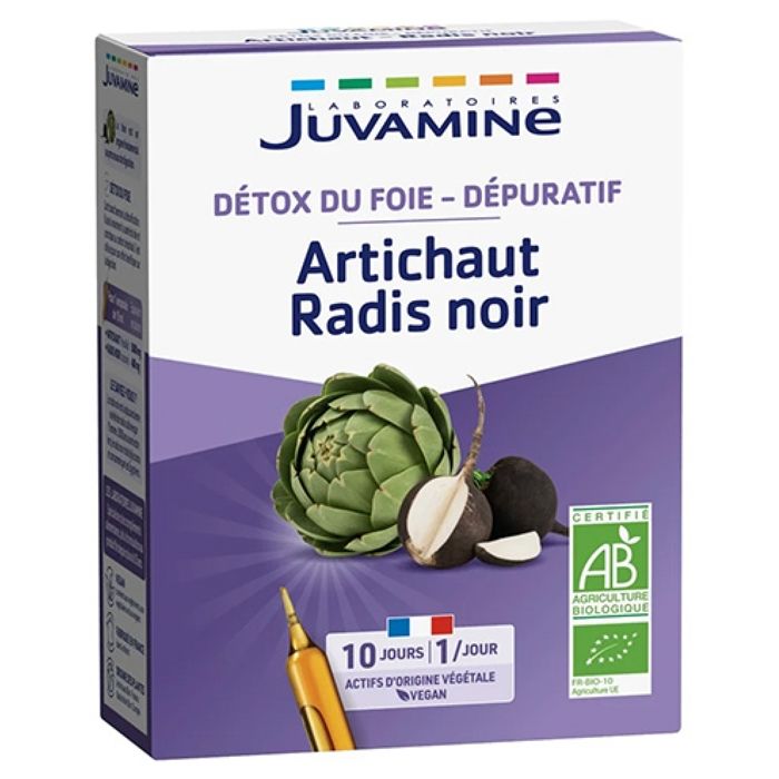 Juvamine Dépuratif-Détoxifiant Radis Noir Artichaut 10 ampoules