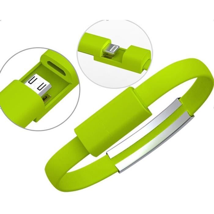 Cable Bracelet Micro USB pour SAMSUNG Galaxy J7 2016 Android Chromé Chargeur USB 25cm Connecteur (BLEU)
