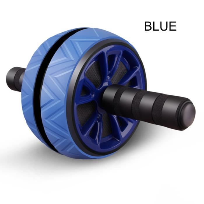 Rouleau d'entraînement des muscles abdominaux grande roue pour Fitness Abs Core Workout Abdominal Muscles Training Home Gym bleu
