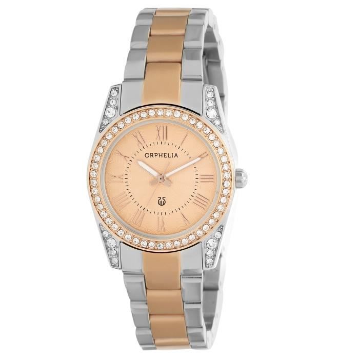 ORPHELIA - Montre Femme - Quartz Analogique - Bracelet Acier inoxydable Bicolore - OR12502