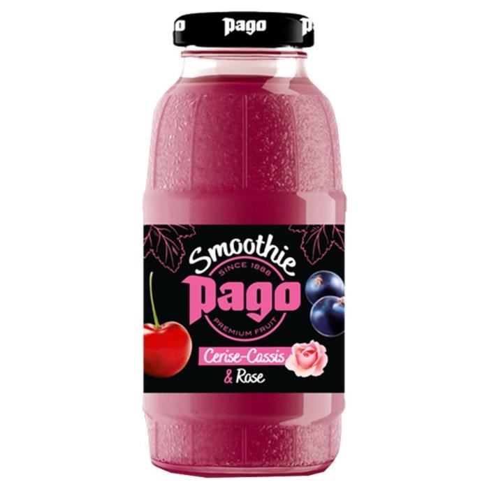 Pago Smoothie Cerise Rose Cassis 20cl (pack de 12)
