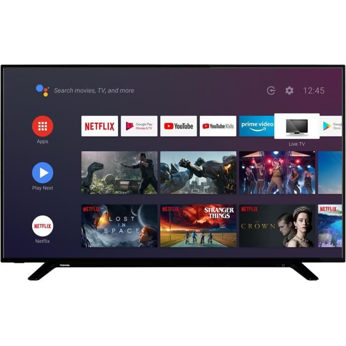 TOSHIBA 43UA2063DG TV LED 43'' (108cm) - 4K UHD Dolby Vision - Android TV - 4xHDMI - 2xUSB - Classe énergétique A+