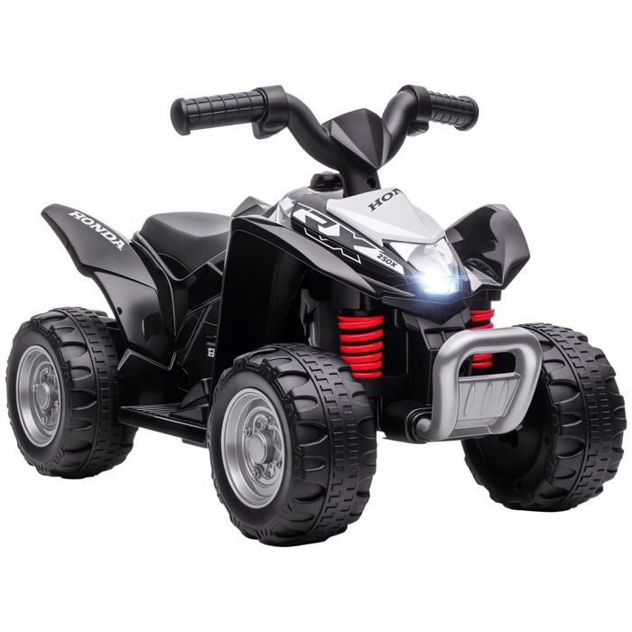 Quad électrique enfant - AIYAPLAY - 6 V vitesse de 28 km/h - phares LED klaxon - poignée et selle ergonomique noir