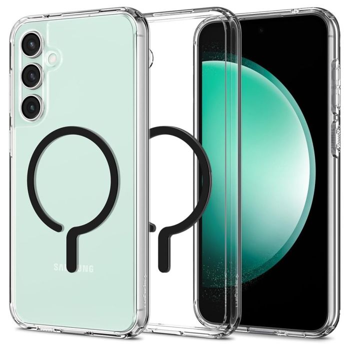 Coque - SPIGEN - Ultra Hybrid MagSafe OneTap Ring - Anneau magnétique intégré - Dos PC & contour TPU - Coussins dair