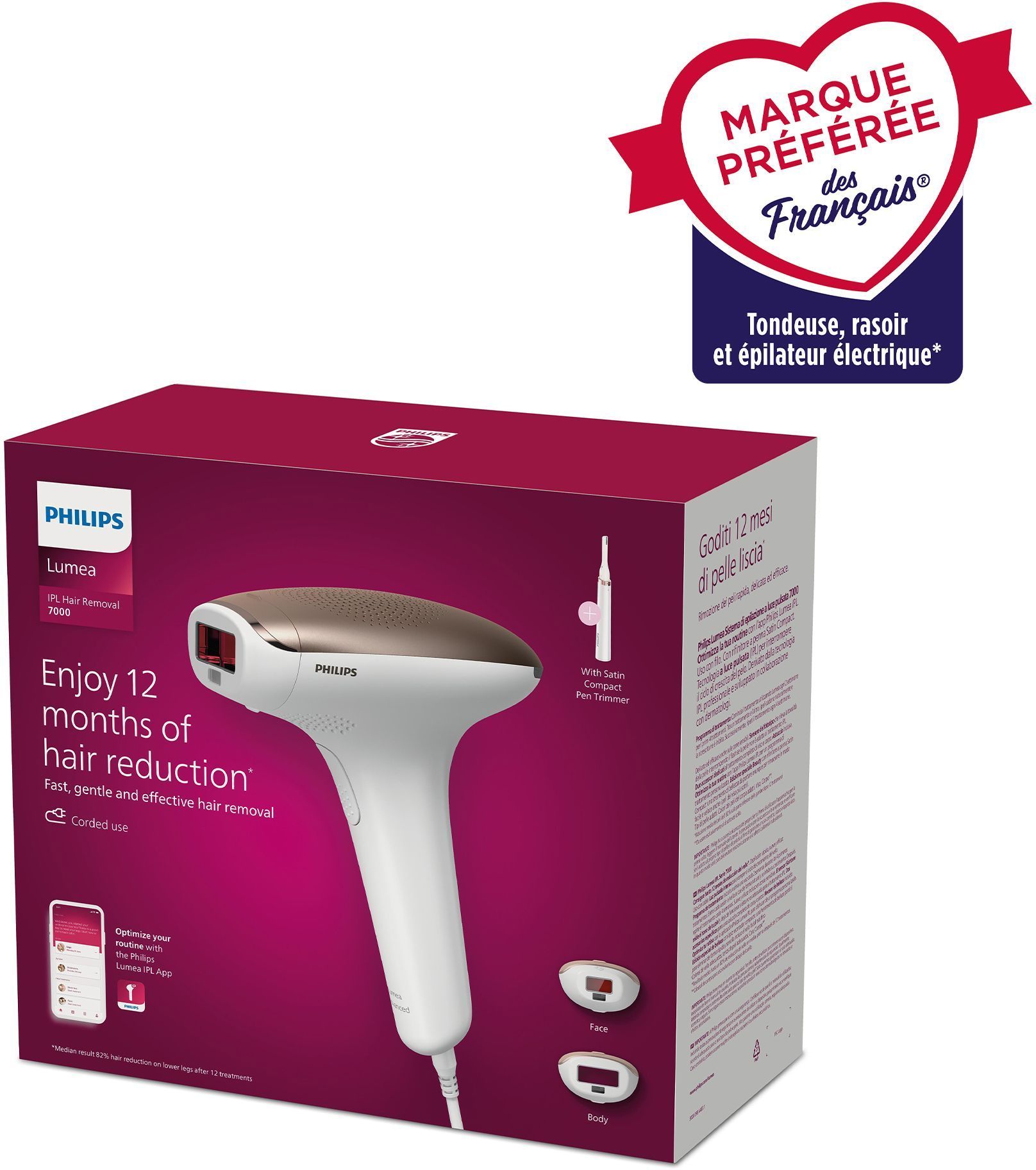 PHILIPS BRI921/00 - Epilateur à lumière pulsée - Lumea Advanced - Embout corps 4 cm² - Embout précision 2 cm²