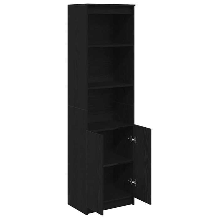 Promotion mai * Buffet haut - Armoire haute salon - chêne noir 50x35x180 cm EU11463328463